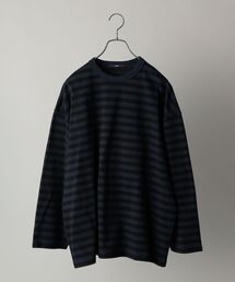 【WEB限定】SHIPS: ワンサイズフィット ビッグシルエット ワイドボーダー ロングスリーブ Tシャツ (ロンT)