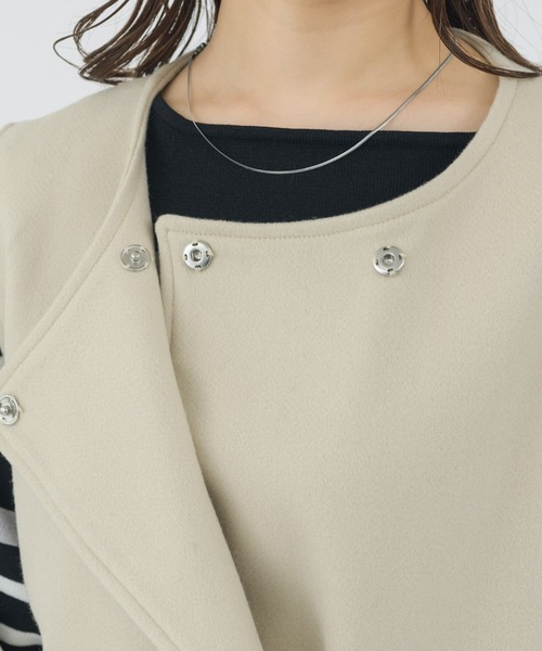 NEUNA(ヌナ)の「2wayベルト付きウールライクジレベスト(ベスト・レディース・アイボリー/ブラック・FREE)」の10枚目の写真