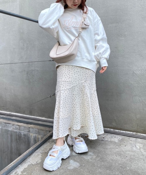 one after another NICE CLAUP(ワンアフターアナザーナイスクラップ)の「ベルト厚底スニーカー(スニーカー・レディース・アイボリー/ブラック・SMALL/MEDIUM/LARGE)」の9枚目の写真