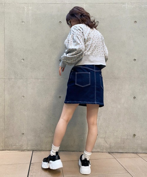 one after another NICE CLAUP(ワンアフターアナザーナイスクラップ)の「ベルト厚底スニーカー(スニーカー・レディース・アイボリー/ブラック・SMALL/MEDIUM/LARGE)」の16枚目の写真