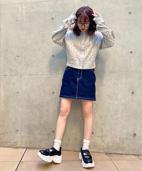 one after another NICE CLAUP(ワンアフターアナザーナイスクラップ)の「ベルト厚底スニーカー(スニーカー・レディース・アイボリー/ブラック・SMALL/MEDIUM/LARGE)」の14枚目の写真