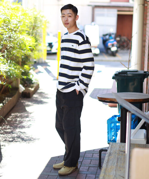 BEAMS(ビームス)の「LACOSTE × BEAMS / 別注 Border Long Sleeve T-shirt(Tシャツ/カットソー・メンズ・ホワイト/ライトブルー/ネイビー・1/2/4/3/5)」の6枚目の写真