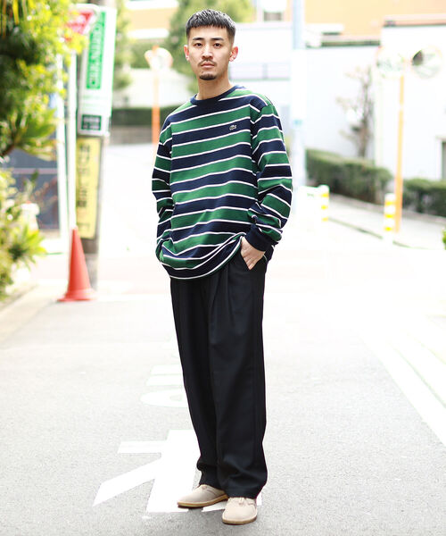 BEAMS(ビームス)の「LACOSTE × BEAMS / 別注 Border Long Sleeve T-shirt(Tシャツ/カットソー・メンズ・ホワイト/ライトブルー/ネイビー・1/2/4/3/5)」の9枚目の写真