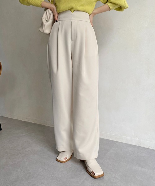 CAPRICIEUX LE'MAGE（カプリシューレマージュ）の「Vカットベルトパンツ（その他パンツ・レディース・ホワイト系その他/ブラック/モカ・36/38）」の4枚目の写真