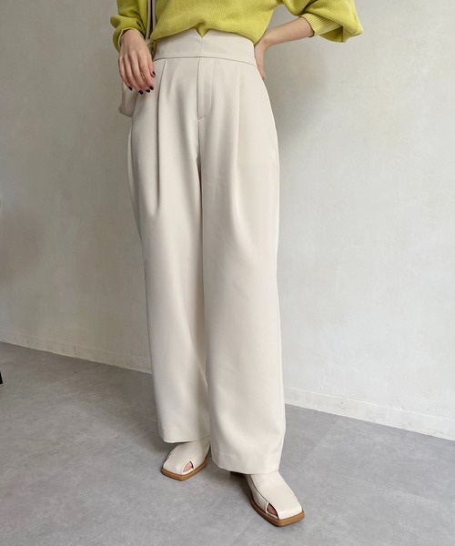 CAPRICIEUX LE'MAGE（カプリシューレマージュ）の「Vカットベルトパンツ（その他パンツ・レディース・ホワイト系その他/ブラック/モカ・36/38）」の6枚目の写真