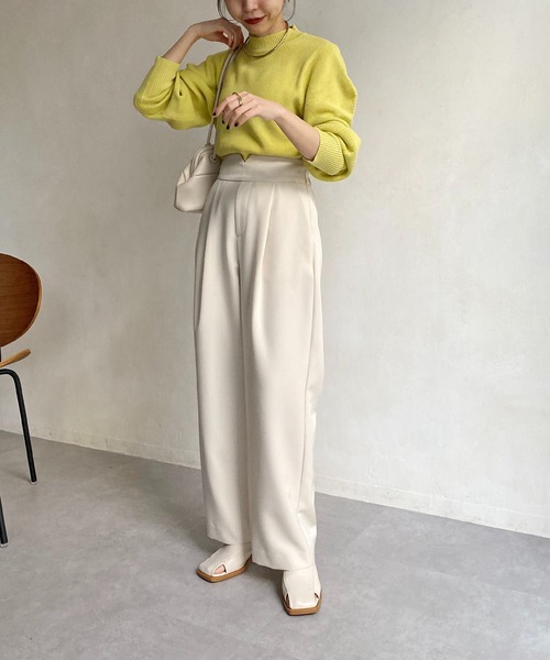 CAPRICIEUX LE'MAGE（カプリシューレマージュ）の「Vカットベルトパンツ（その他パンツ・レディース・ホワイト系その他/ブラック/モカ・36/38）」の9枚目の写真