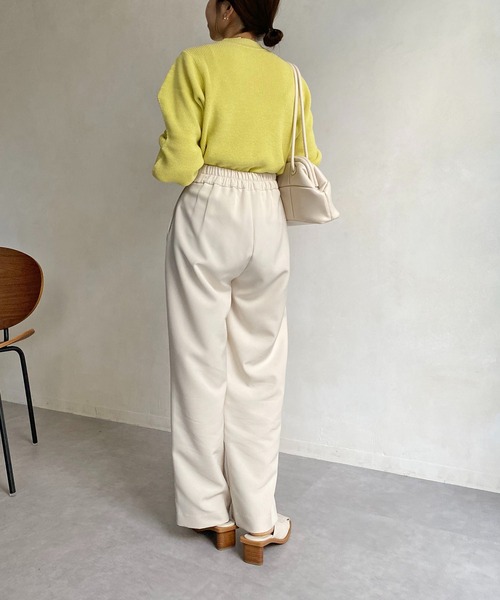 CAPRICIEUX LE'MAGE（カプリシューレマージュ）の「Vカットベルトパンツ（その他パンツ・レディース・ホワイト系その他/ブラック/モカ・36/38）」の10枚目の写真