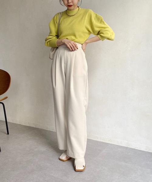 CAPRICIEUX LE'MAGE（カプリシューレマージュ）の「Vカットベルトパンツ（その他パンツ・レディース・ホワイト系その他/ブラック/モカ・36/38）」の11枚目の写真