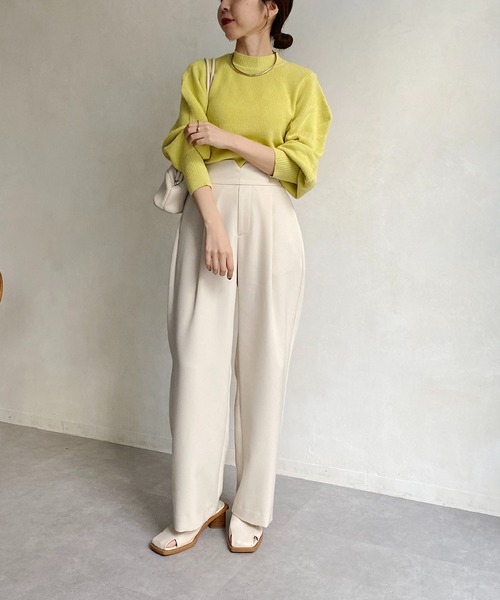 CAPRICIEUX LE'MAGE（カプリシューレマージュ）の「Vカットベルトパンツ（その他パンツ・レディース・ホワイト系その他/ブラック/モカ・36/38）」の12枚目の写真