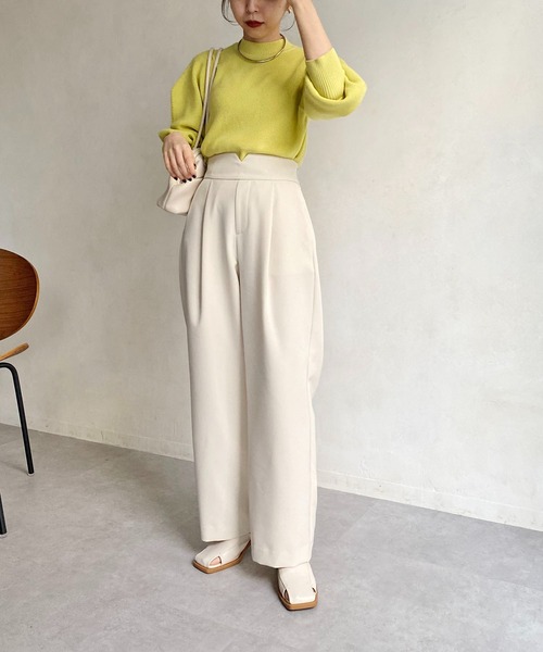 CAPRICIEUX LE'MAGE（カプリシューレマージュ）の「Vカットベルトパンツ（その他パンツ・レディース・ホワイト系その他/ブラック/モカ・36/38）」の13枚目の写真