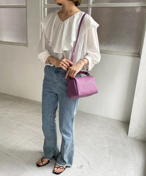 DISCOAT(ディスコート)の「【WEB限定/12色展開】ワンハンドルミニショルダー(ショルダーバッグ・レディース・ブラック/グレイッシュベージュ/グリーン/イエロー/ピンク/ブラウン/ブルー/イエロー系その他/モカ/パープル/オレンジ/シルバー・FREE)」の21枚目の写真