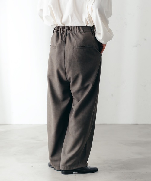 epnok(エプノック)の「メランジツイルバギーワイドパンツ(スラックス・メンズ・チャコールグレー/グレイッシュベージュ/グレイッシュブルー・SMALL/MEDIUM/LARGE)」の6枚目の写真