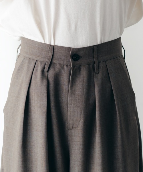 epnok(エプノック)の「メランジツイルバギーワイドパンツ(スラックス・メンズ・チャコールグレー/グレイッシュベージュ/グレイッシュブルー・SMALL/MEDIUM/LARGE)」の15枚目の写真