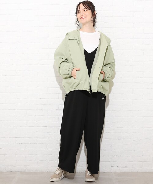 Cutie Blonde（キューティーブロンド）の「◆【S-LL】BIGフードマンパ（ブルゾン・レディース・アイボリー/ライトグリーン/ベージュ・01/02/03/04）」の21枚目の写真