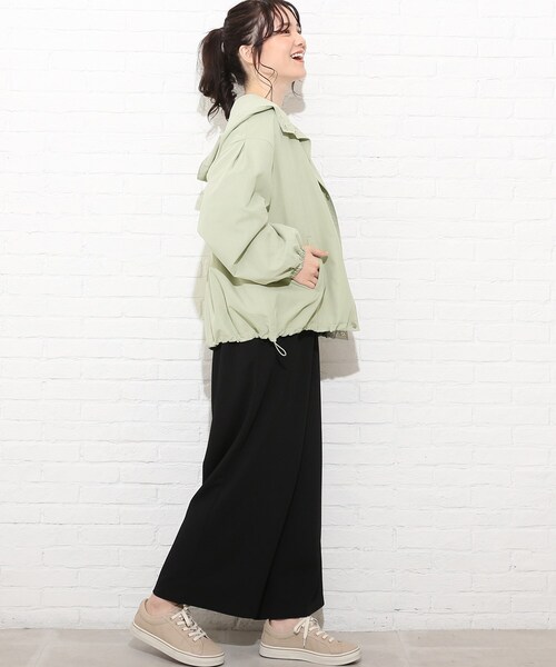 Cutie Blonde（キューティーブロンド）の「◆【S-LL】BIGフードマンパ（ブルゾン・レディース・アイボリー/ライトグリーン/ベージュ・01/02/03/04）」の22枚目の写真