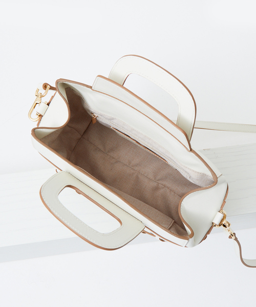 LOWELL things(ロウェル シングス)の「Kouti/レザーメッシュバスケット2WAY BAG(ハンドバッグ・レディース・アイボリー/イエロー・フリー)」の6枚目の写真