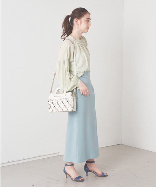 LOWELL things(ロウェル シングス)の「Kouti/レザーメッシュバスケット2WAY BAG(ハンドバッグ・レディース・アイボリー/イエロー・フリー)」の16枚目の写真