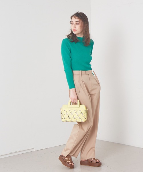 LOWELL things(ロウェル シングス)の「Kouti/レザーメッシュバスケット2WAY BAG(ハンドバッグ・レディース・アイボリー/イエロー・フリー)」の19枚目の写真