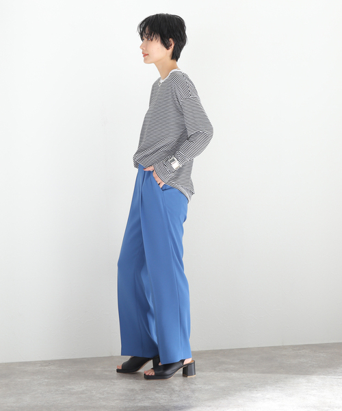 journal standard L'essage(ジャーナルスタンダードレサージュ)の「110/2ボーダープルオーバー(Tシャツ/カットソー・レディース・ブラック系その他/ブラック・FREE)」の4枚目の写真