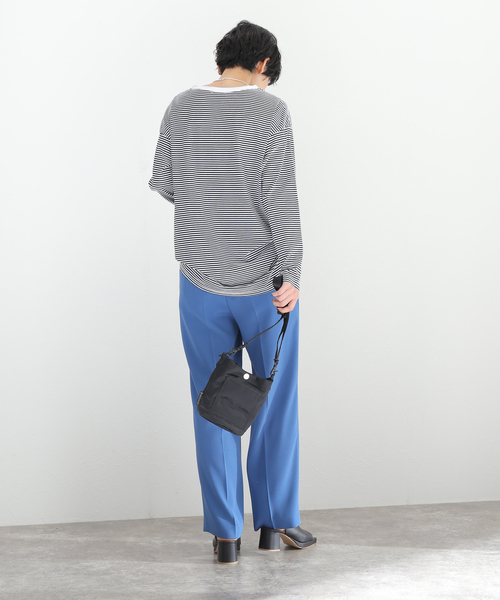 journal standard L'essage(ジャーナルスタンダードレサージュ)の「110/2ボーダープルオーバー(Tシャツ/カットソー・レディース・ブラック系その他/ブラック・FREE)」の5枚目の写真