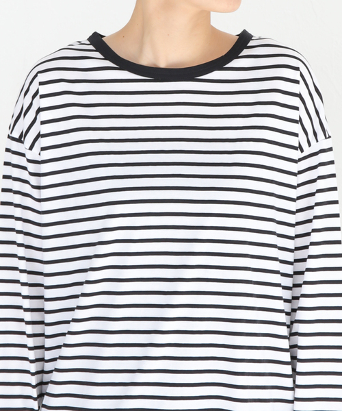 journal standard L'essage(ジャーナルスタンダードレサージュ)の「110/2ボーダープルオーバー(Tシャツ/カットソー・レディース・ブラック系その他/ブラック・FREE)」の15枚目の写真