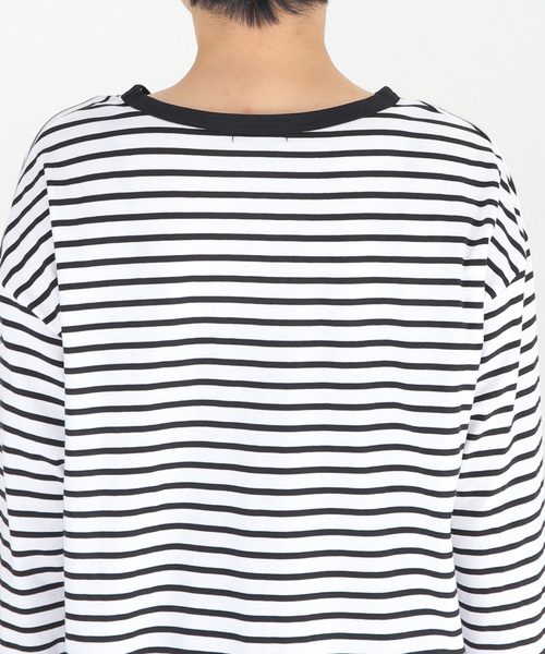 journal standard L'essage(ジャーナルスタンダードレサージュ)の「110/2ボーダープルオーバー(Tシャツ/カットソー・レディース・ブラック系その他/ブラック・FREE)」の16枚目の写真