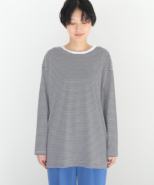journal standard L'essage(ジャーナルスタンダードレサージュ)の「110/2ボーダープルオーバー(Tシャツ/カットソー・レディース・ブラック系その他/ブラック・FREE)」の20枚目の写真