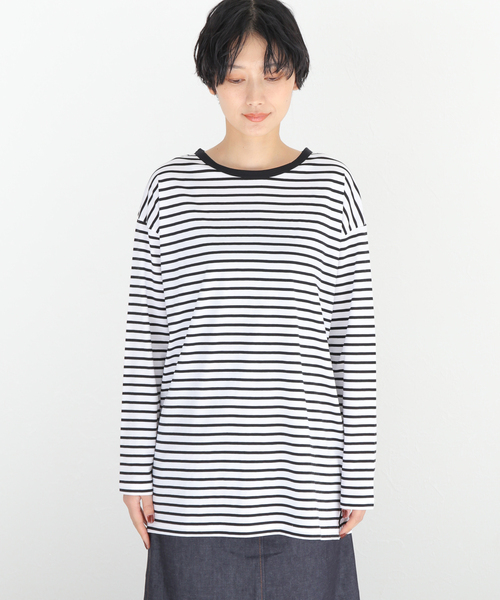 journal standard L'essage(ジャーナルスタンダードレサージュ)の「110/2ボーダープルオーバー(Tシャツ/カットソー・レディース・ブラック系その他/ブラック・FREE)」の22枚目の写真