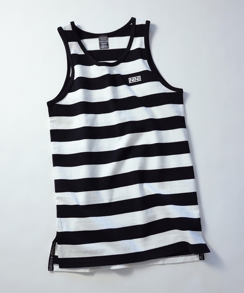NUMBER (N)INE(ナンバーナイン)の「WIDE STRIPED LONG TANK TOP(タンクトップ・メンズ・ブラック×ホワイト/ブラック×レッド/ネイビー×ホワイト・2/4/3)」の2枚目の写真
