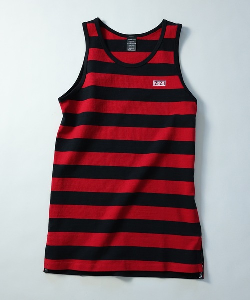NUMBER (N)INE(ナンバーナイン)の「WIDE STRIPED LONG TANK TOP(タンクトップ・メンズ・ブラック×ホワイト/ブラック×レッド/ネイビー×ホワイト・2/4/3)」の3枚目の写真