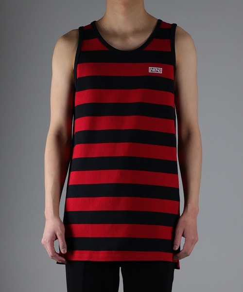 NUMBER (N)INE(ナンバーナイン)の「WIDE STRIPED LONG TANK TOP(タンクトップ・メンズ・ブラック×ホワイト/ブラック×レッド/ネイビー×ホワイト・2/4/3)」の16枚目の写真