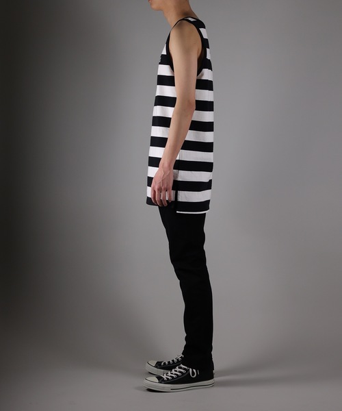 NUMBER (N)INE(ナンバーナイン)の「WIDE STRIPED LONG TANK TOP(タンクトップ・メンズ・ブラック×ホワイト/ブラック×レッド/ネイビー×ホワイト・2/4/3)」の14枚目の写真