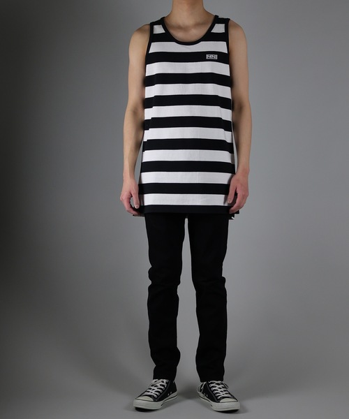 NUMBER (N)INE(ナンバーナイン)の「WIDE STRIPED LONG TANK TOP(タンクトップ・メンズ・ブラック×ホワイト/ブラック×レッド/ネイビー×ホワイト・2/4/3)」の13枚目の写真