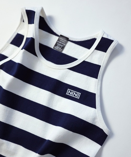 NUMBER (N)INE(ナンバーナイン)の「WIDE STRIPED LONG TANK TOP(タンクトップ・メンズ・ブラック×ホワイト/ブラック×レッド/ネイビー×ホワイト・2/4/3)」の8枚目の写真