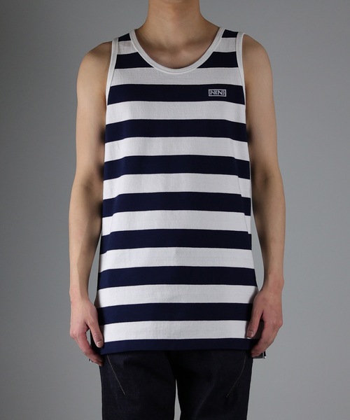 NUMBER (N)INE(ナンバーナイン)の「WIDE STRIPED LONG TANK TOP(タンクトップ・メンズ・ブラック×ホワイト/ブラック×レッド/ネイビー×ホワイト・2/4/3)」の18枚目の写真