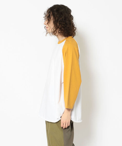 WALLA WALLA SPORT（ワラワラスポーツ）の「WALLA WALLA SPORT/ワラワラスポーツ　3/4 BASEBALL TEE 2TONE　3/4ベースボールT2トーン（Tシャツ/カットソー・メンズ・ネイビー/グレー/ゴールド/グリーン・14）」の6枚目の写真