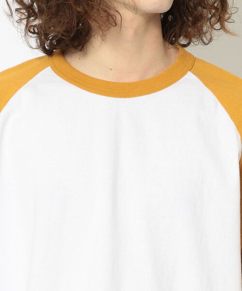 WALLA WALLA SPORT（ワラワラスポーツ）の「WALLA WALLA SPORT/ワラワラスポーツ　3/4 BASEBALL TEE 2TONE　3/4ベースボールT2トーン（Tシャツ/カットソー・メンズ・ネイビー/グレー/ゴールド/グリーン・14）」の7枚目の写真