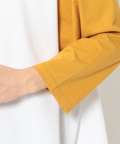 WALLA WALLA SPORT（ワラワラスポーツ）の「WALLA WALLA SPORT/ワラワラスポーツ　3/4 BASEBALL TEE 2TONE　3/4ベースボールT2トーン（Tシャツ/カットソー・メンズ・ネイビー/グレー/ゴールド/グリーン・14）」の8枚目の写真