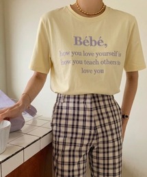 LAC-VERT（ラック・ヴェール）の「【累計販売枚数1万枚突破】Bebe刺繍カラーロゴＴシャツ（Tシャツ/カットソー）」