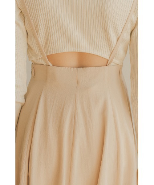 CLANE（クラネ）の「BACK OPEN RIB TOPS（Tシャツ/カットソー・レディース・アイボリー/ベージュ/ブラック・1/2）」の21枚目の写真