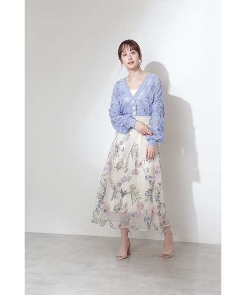 美品 ジルスチュアート レディース クロッシェ ニット ボレロ