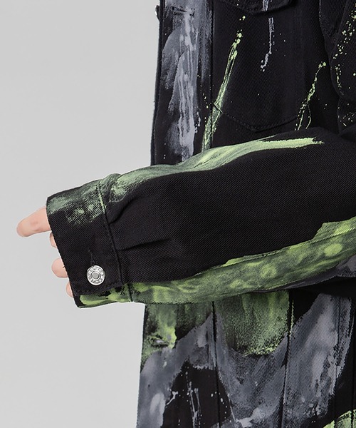 INTERPLAY(インタープレイ)の「【INTERPLAY】蛍光ペイントジャケット(デニムジャケット・メンズ・ホワイト/ブラック・FREE)」の7枚目の写真