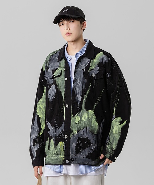 INTERPLAY(インタープレイ)の「【INTERPLAY】蛍光ペイントジャケット(デニムジャケット・メンズ・ホワイト/ブラック・FREE)」の10枚目の写真