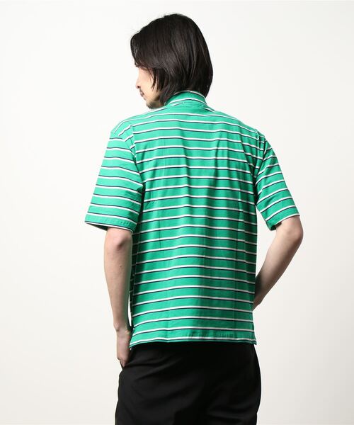 WESTBOY(ウエストボーイ)の「マルチボーダー ロゴ ビッグシルエットモックネックTシャツ WO22S2TP02 【WB ORIGINALS】(Tシャツ/カットソー・メンズ・グリーン/ブラック・M/XL/L)」の12枚目の写真