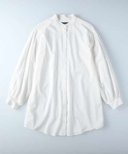 HONEYSUCKLE ROSE（ハニーサックルローズ）の「【HONEYSUCKLE ROSE】袖ボリュームチュニック（シャツ/ブラウス・レディース・ブルー/ブラック/オフホワイト・L/M）」の20枚目の写真