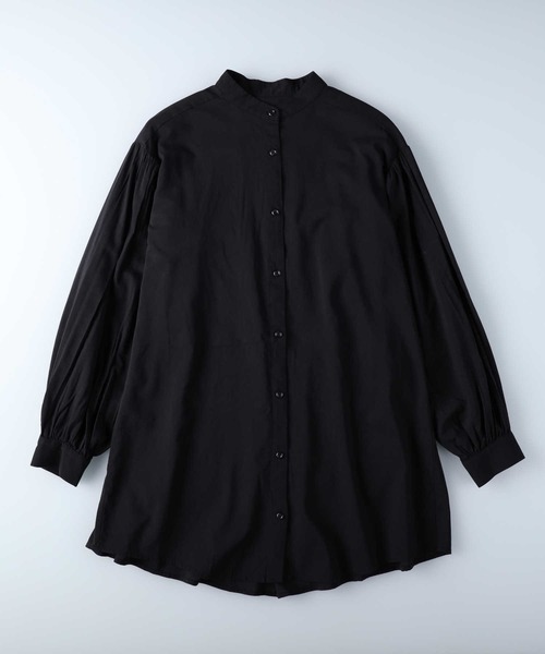 HONEYSUCKLE ROSE（ハニーサックルローズ）の「【HONEYSUCKLE ROSE】袖ボリュームチュニック（シャツ/ブラウス・レディース・ブルー/ブラック/オフホワイト・L/M）」の21枚目の写真