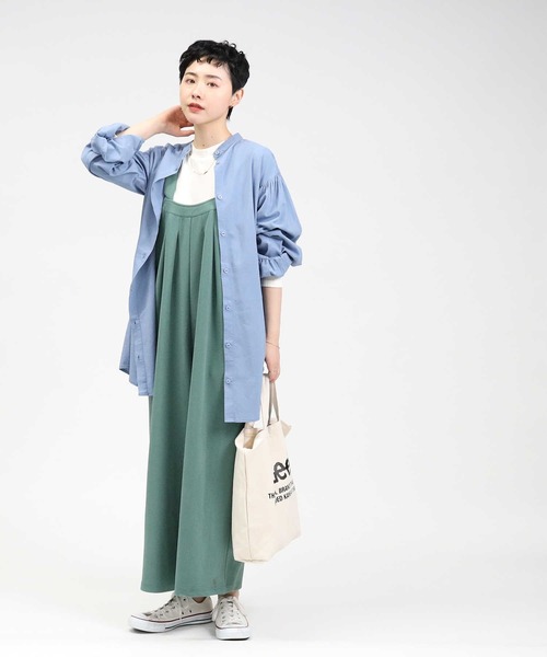 HONEYSUCKLE ROSE（ハニーサックルローズ）の「【HONEYSUCKLE ROSE】袖ボリュームチュニック（シャツ/ブラウス・レディース・ブルー/ブラック/オフホワイト・L/M）」の22枚目の写真