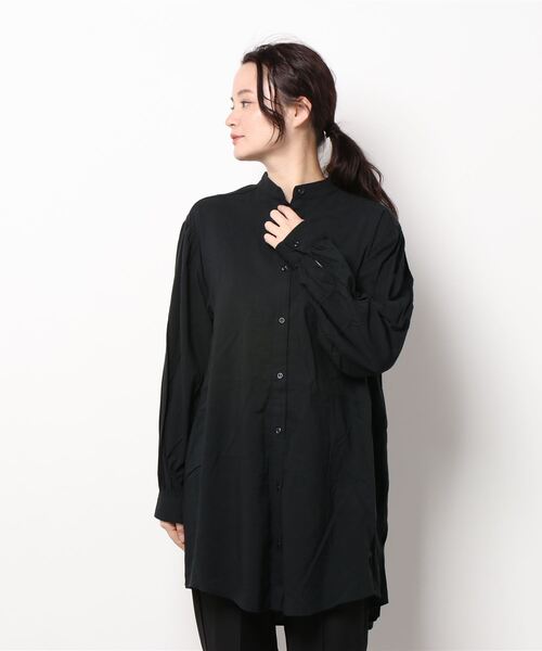 HONEYSUCKLE ROSE（ハニーサックルローズ）の「【HONEYSUCKLE ROSE】袖ボリュームチュニック（シャツ/ブラウス・レディース・ブルー/ブラック/オフホワイト・L/M）」の18枚目の写真