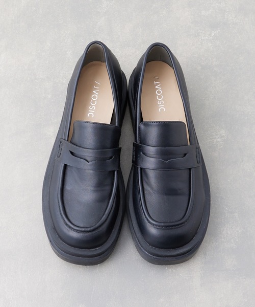 DISCOAT（ディスコート）の「厚底コインローファー（ローファー・レディース・ブラック・MEDIUM/LARGE）」の7枚目の写真