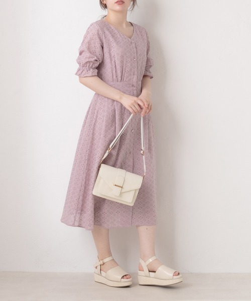 OLIVE des OLIVE(オリーブデオリーブ)の「ラインベルトショルダー(ショルダーバッグ・レディース・ベージュ/オフホワイト/サックスブルー・FREE)」の5枚目の写真